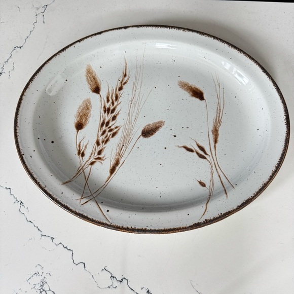 Stonehenge Other - Stonehenge Wedgewood Midwinter Wild Oats Serving Platter Made in England